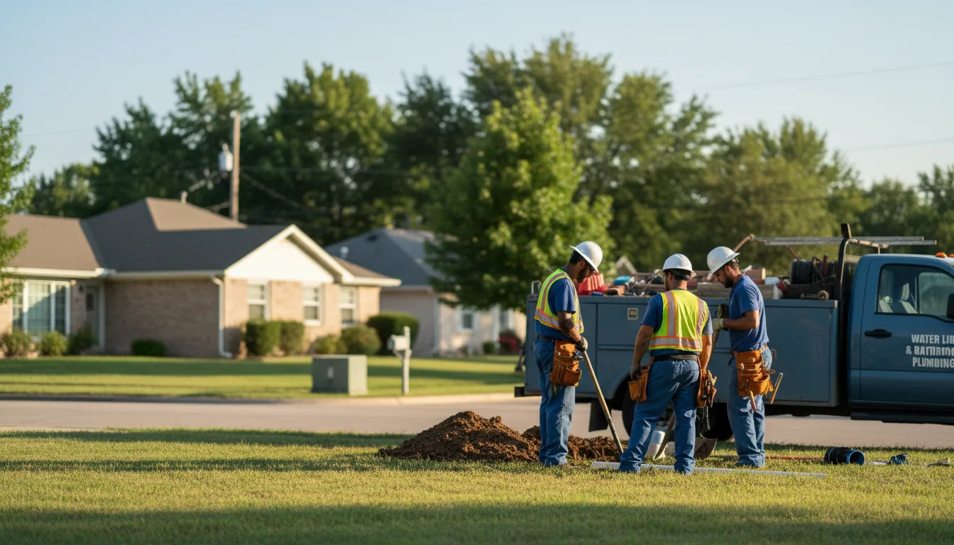 Residential water line and bathroom plumbing service in Lynchburg, TN